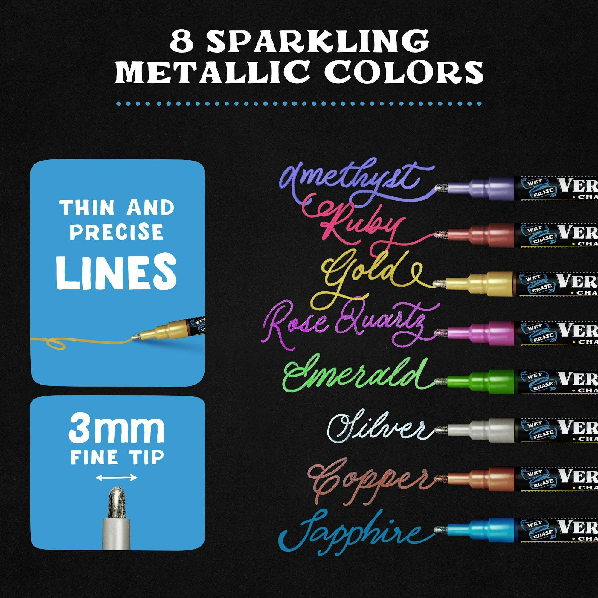 VersaChalk - Wholesale Marker - Metallic Liquid Chalk Markers12