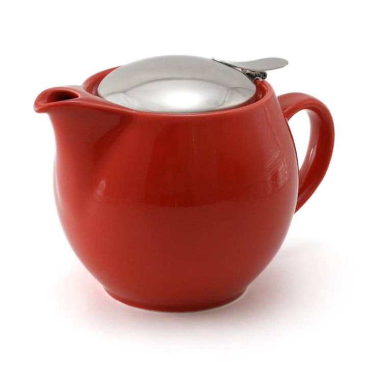 BEE HOUSE Round Ceramic Teapot 15oz - Tomato for wholesale by ZERO JAPAN USA