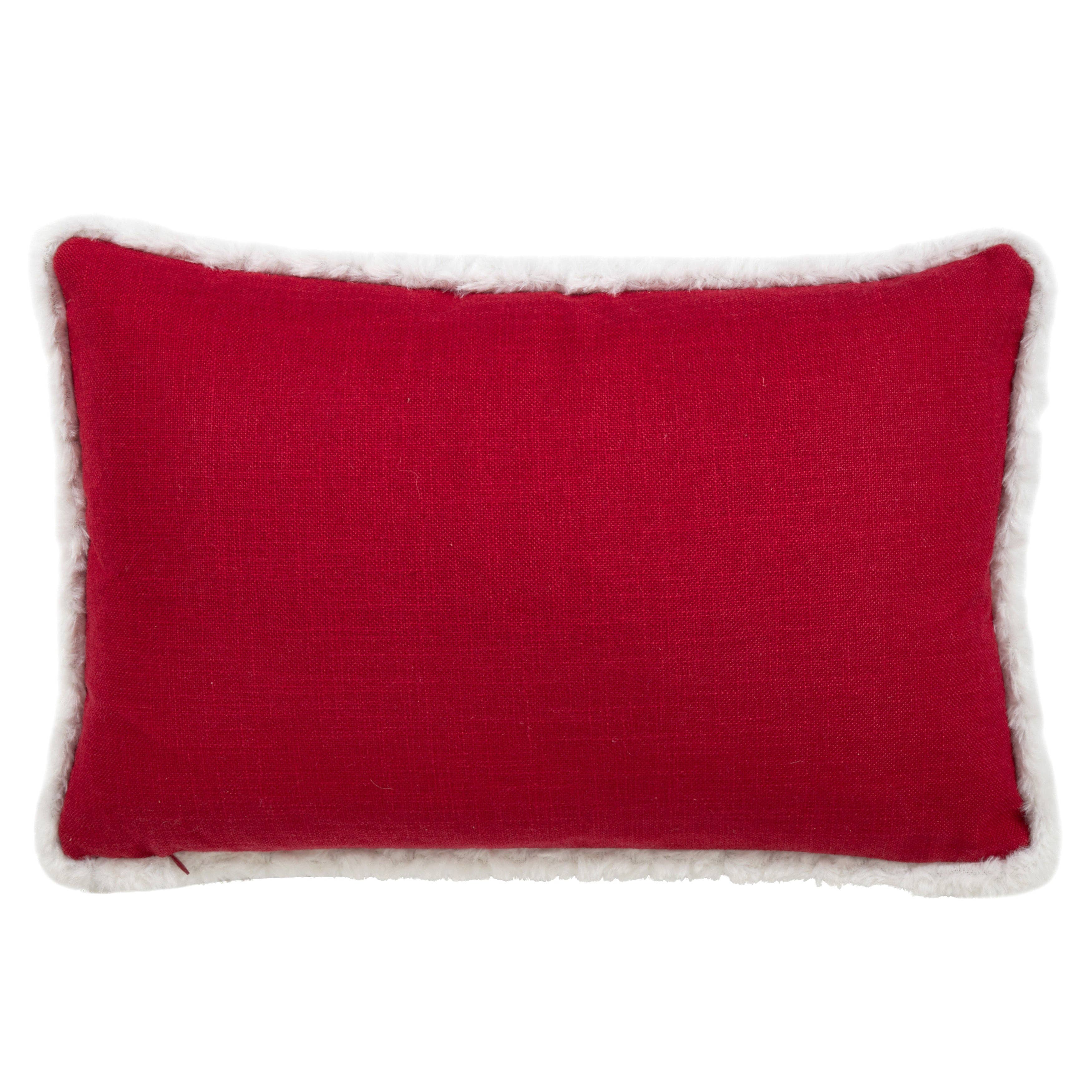 Fennco Styles - Wholesale Throw/Decorative Pillow - Red & White Merry Happy Christmas Throw Pillow1