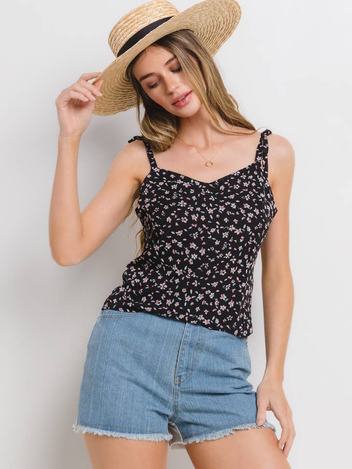Springlet Tie Cami Top for wholesale by Sweet Lemon