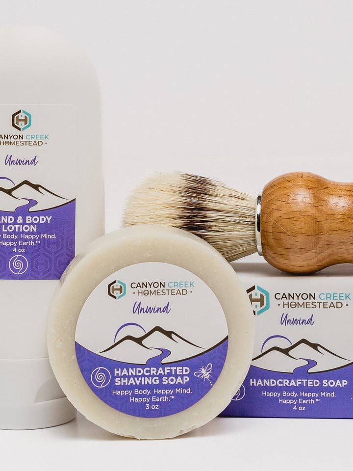 Men’s Gift Set Unwind Peppermint Lavender for wholesale by Canyon Creek Homestead LLC
