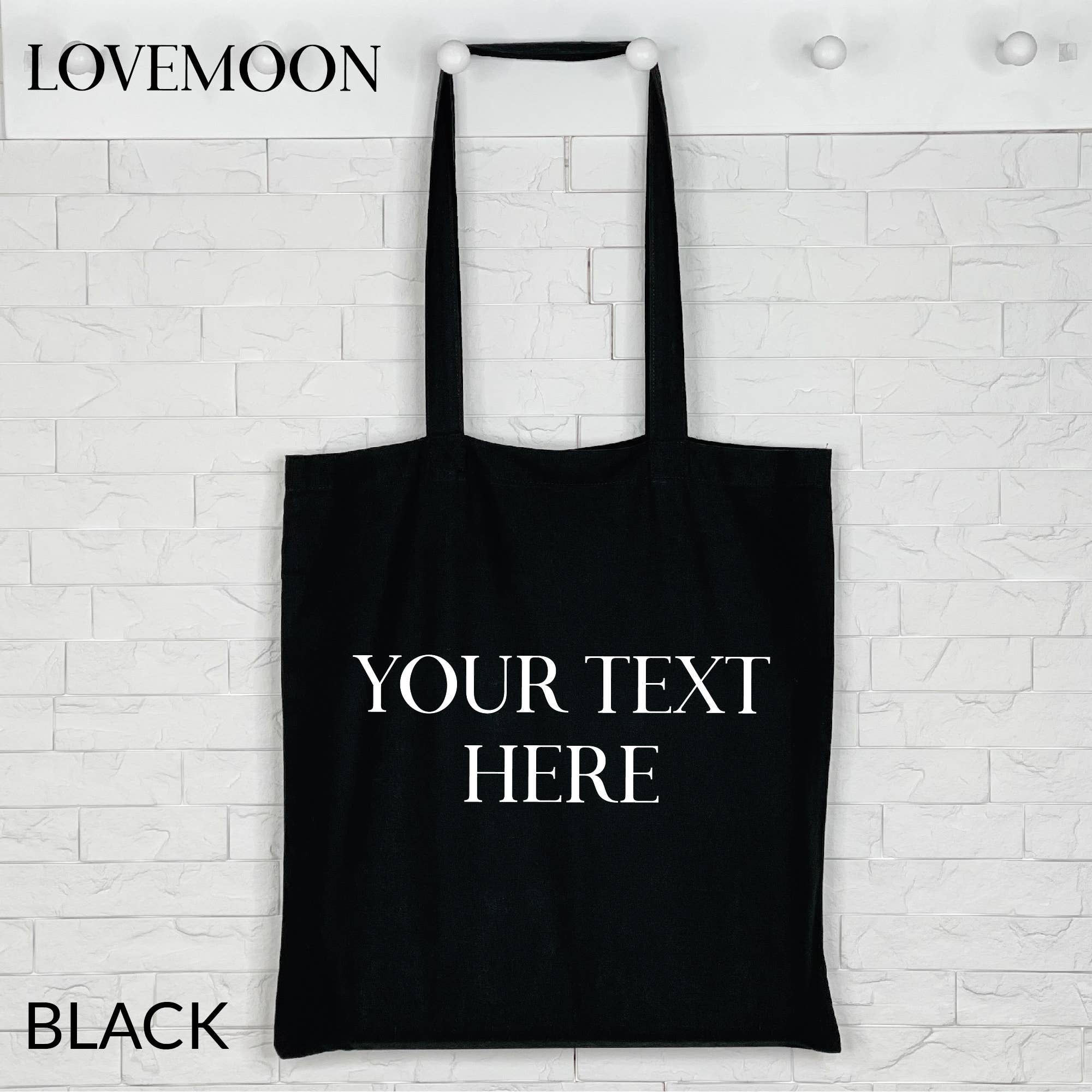 Lovetree Design – wholesale Tote bag – Unisex – Personalised Black Tote Bag3