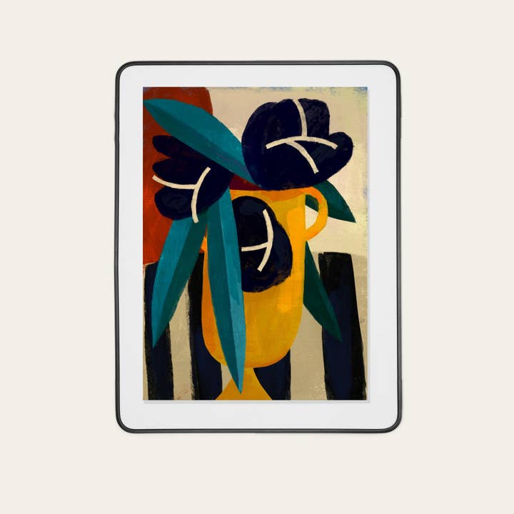 Black Flowers Print - 18 x 24" for wholesale by Fable