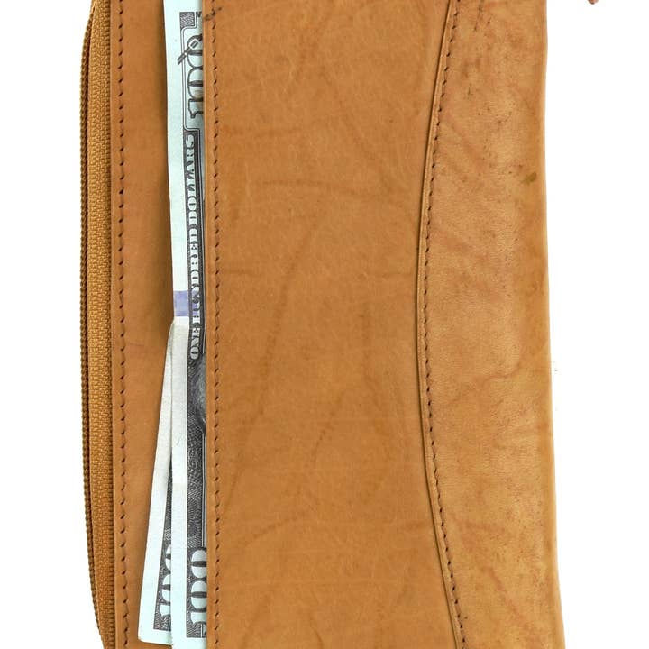 Leather Impressions Inc - Wholesale Wallet - Women's - Double Zipper Women's Clutch 1558514