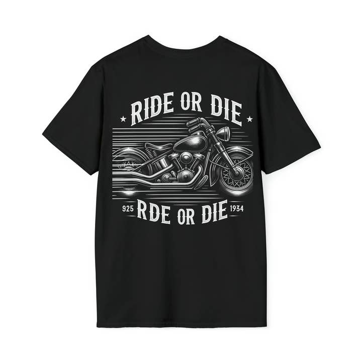 RIDE OR DIE BIKE Unisex Softstyle T-Shirt for wholesale by StickMuze