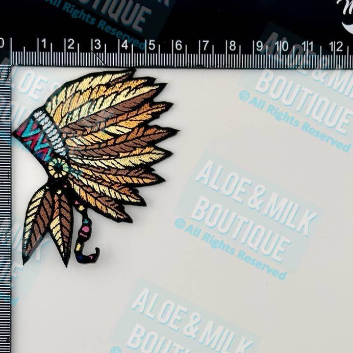 Aloe and Milk Boutique - Wholesale Patch - Indian Headdress Patch, Native American Patch, Chiefs2