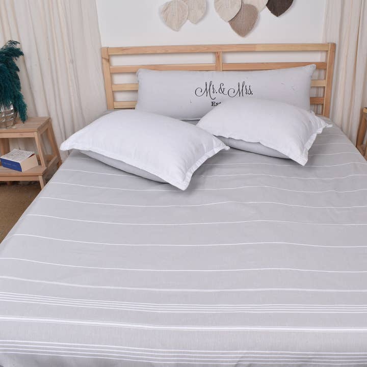 Personalized Gifts, Unique Light Gray Bedcover for wholesale by Organic Turkish Towels