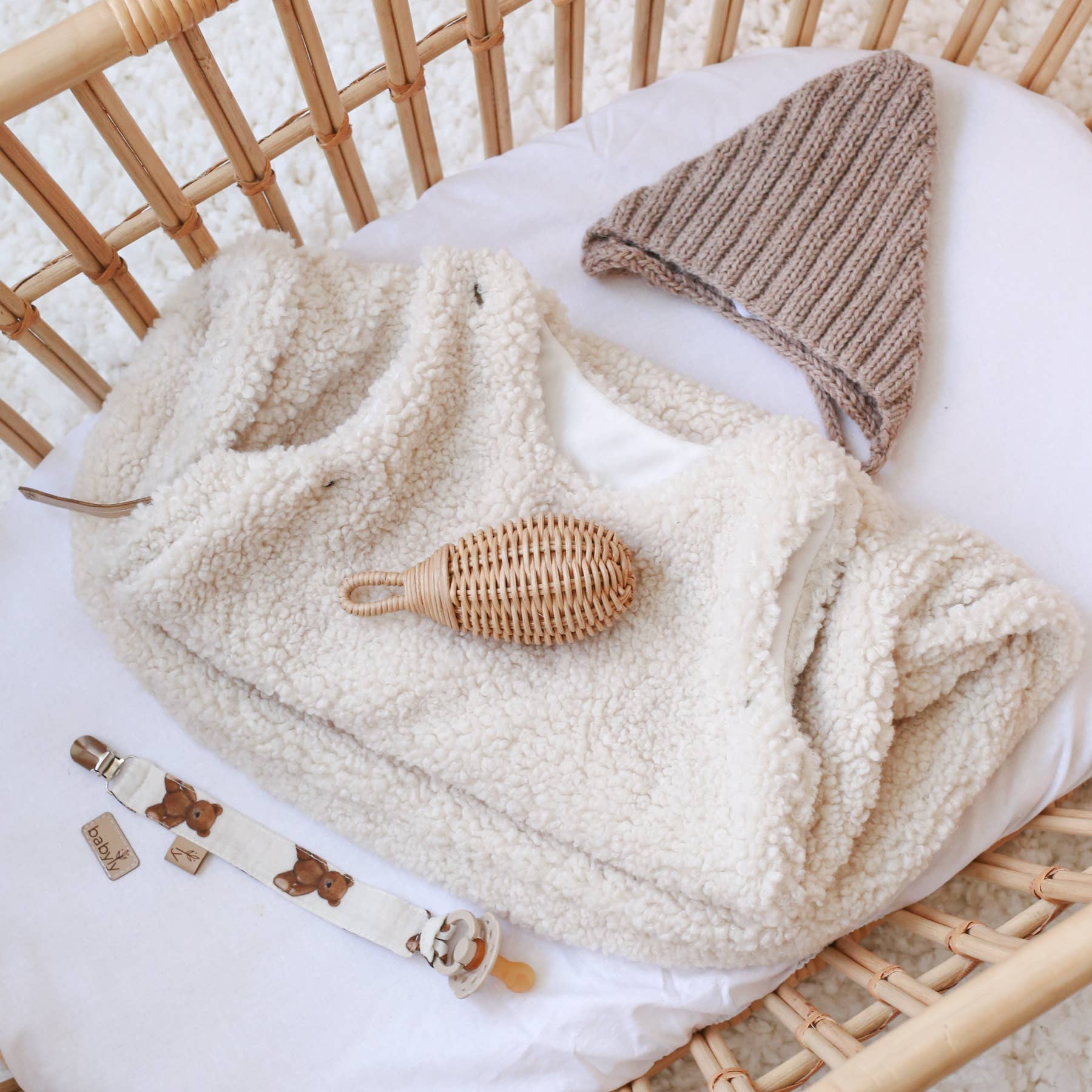 Babyly - Wholesale Sleepsack - Baby - Teddy sleeping  bag - CREAM or TAUPE - 1,5 TOG0