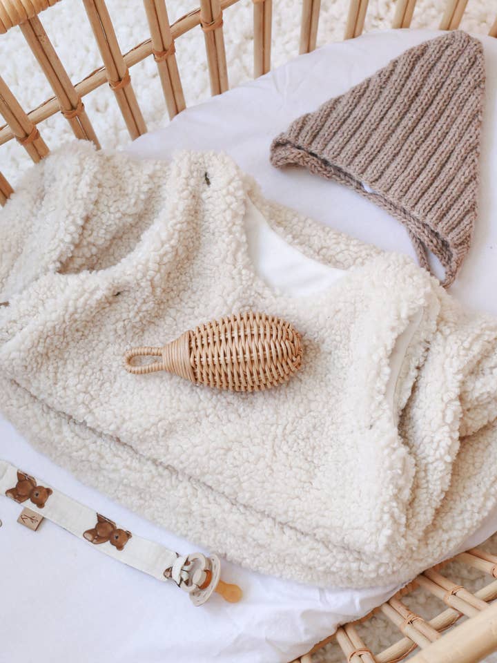 Babyly - Wholesale Sleepsack - Baby - Teddy sleeping bag - CREAM or TAUPE - 1,5 TOG