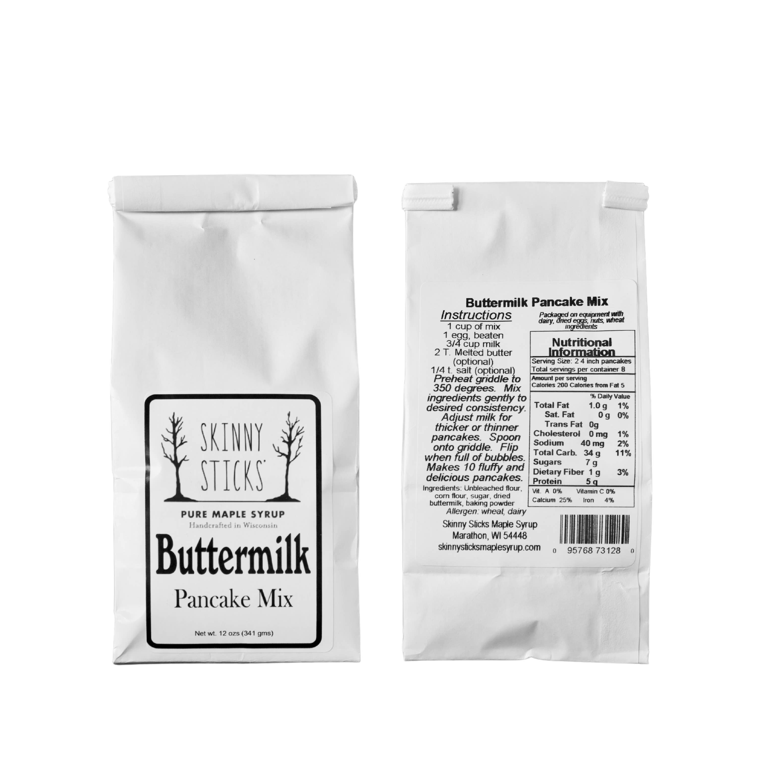 Skinny Sticks' Maple Syrup – Engroshandel Pandekagemix – Skinny Sticks 'Pandekageblandinger - Kærnemælk