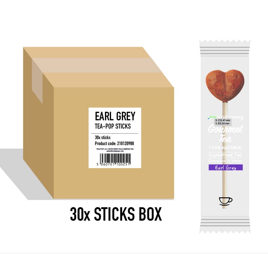 Northern Tea Company - Wholesale Tea Bags - 30 Earl Grey Tea-Pop Sticks, for restaurants & Hotels