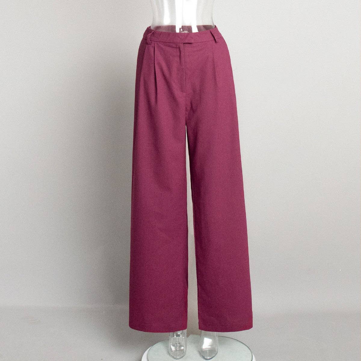 alberalkirk – wholesale Pants – Women's – Linen Blend Wide Leg Trousers Women Multiple Colors N5A5492