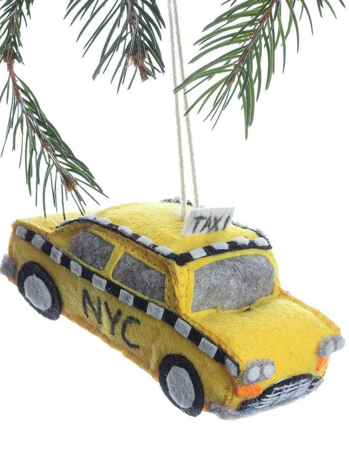 Taxi Ornament for wholesale by Silk Road Bazaar
