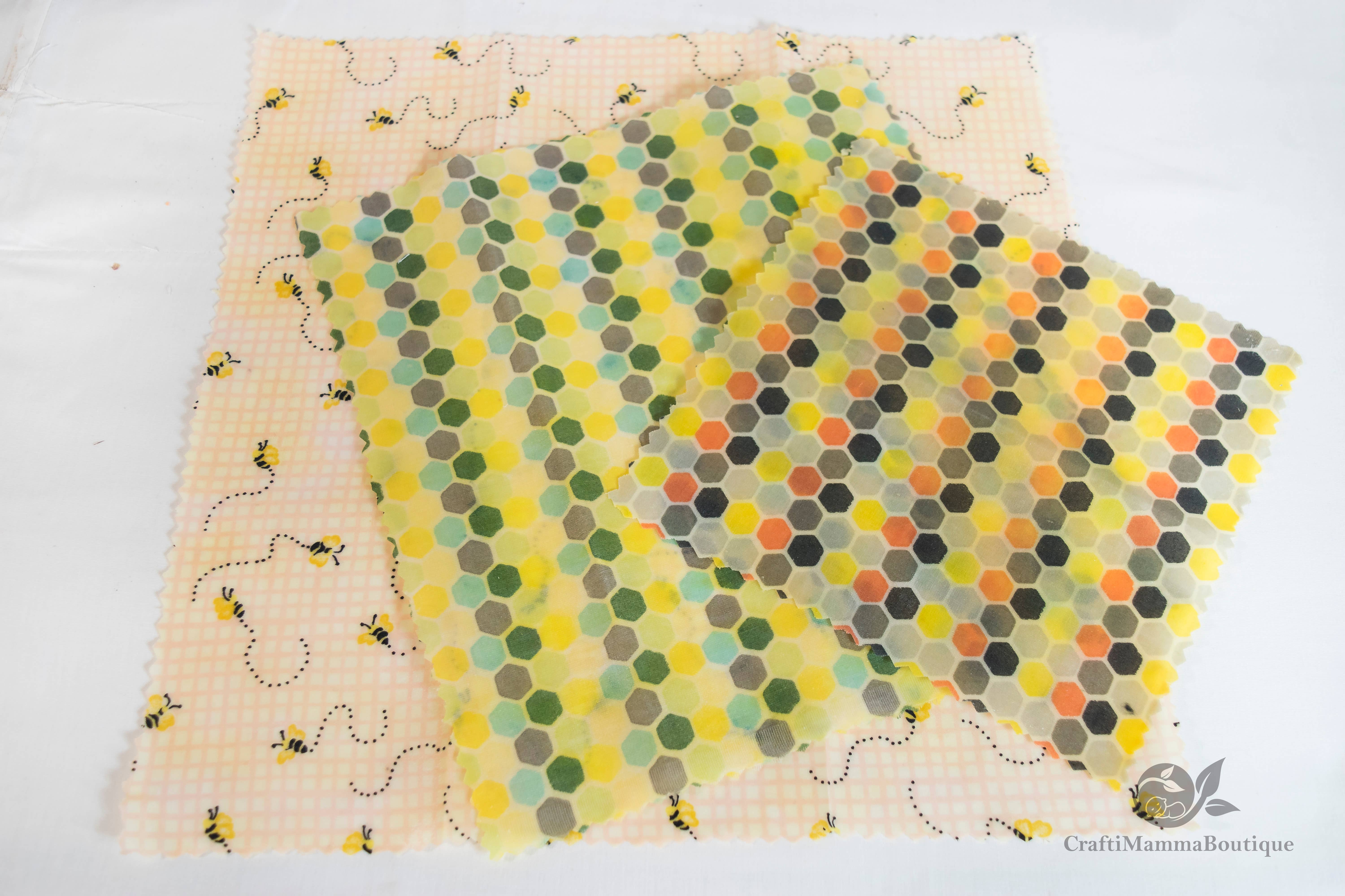 GreenLife Apothecary - Wholesale Zakje/kleedje voor voedsel - 1 grote bijenwas voedselwrap, willekeurig patroon, milieuvriendelijk10