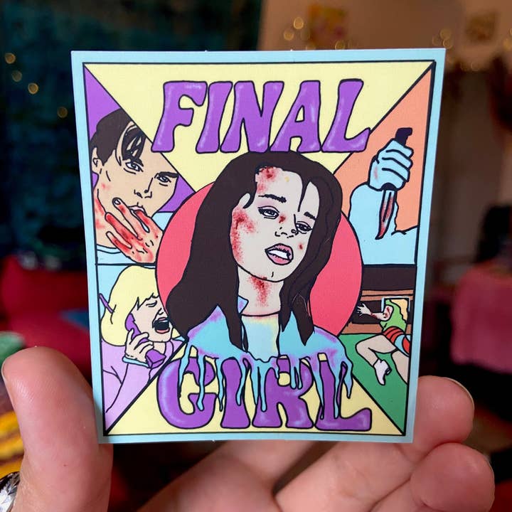 Haunted Fembot - Wholesale Sticker - Sticker voor waterfles „Final Girl” Scream 96'0