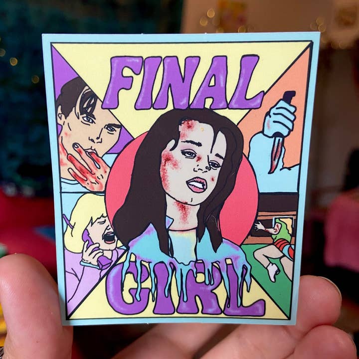 Haunted Fembot - Wholesale Sticker - "Final Girl" Scream 96’  Water Bottle Sticker0