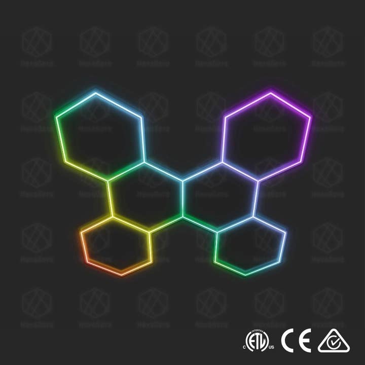 RGB Hexagonal Lights Set of 6 for wholesale by HexaGara