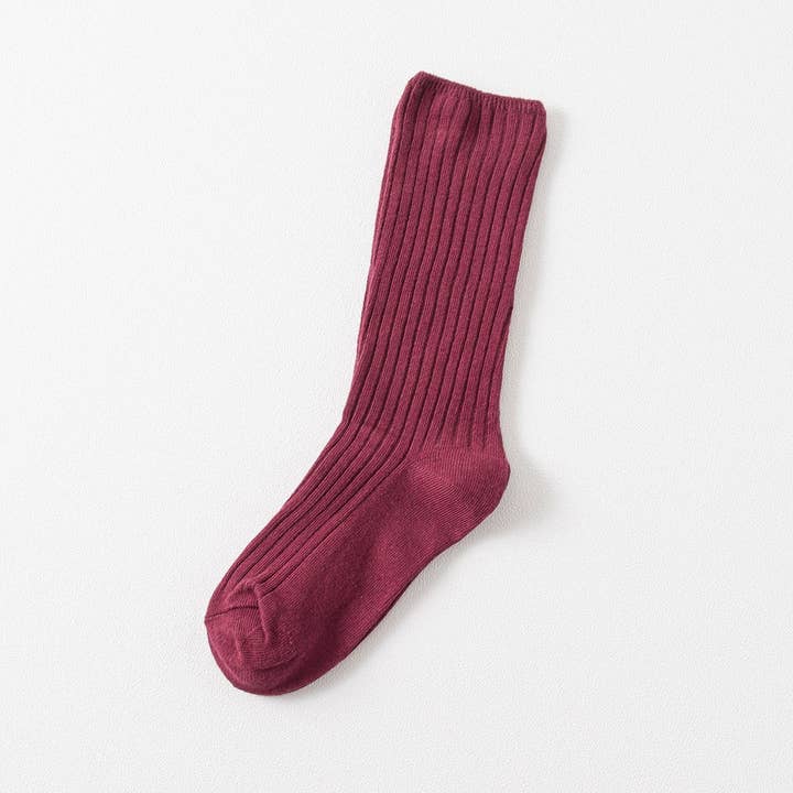 ACCITY - Wholesale Socks - Women's - AUTUMN AND WINTER SOLID COLOR MID-CALF SOCKS_CWMS09165