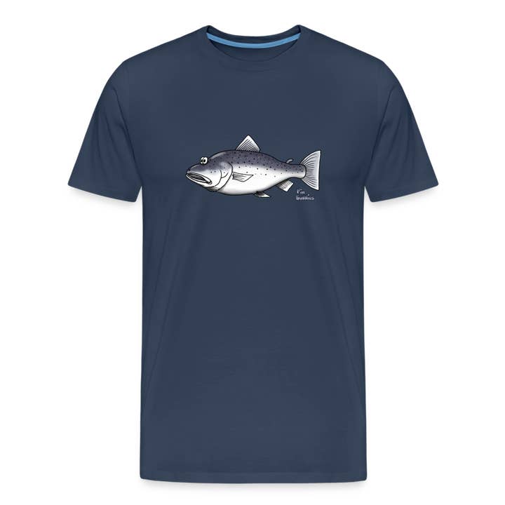 Fin Buddies - Wholesale Screen Printed T-Shirt - Men's - Sea trout - Men's Premium Organic T-shirt1