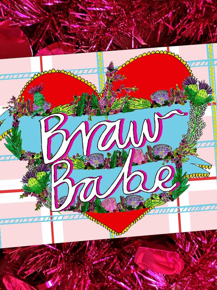 Paquete de 6 tarjetas de felicitación BRAW BABE para venta al por mayor de Claire Barclay Draws