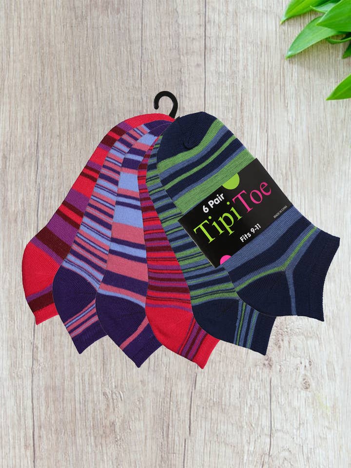 Socquettes à motif athlétique Tipi Toe 6 Packs pour femmes pour la vente par Isadora, Tipi toe, & James Fiallo