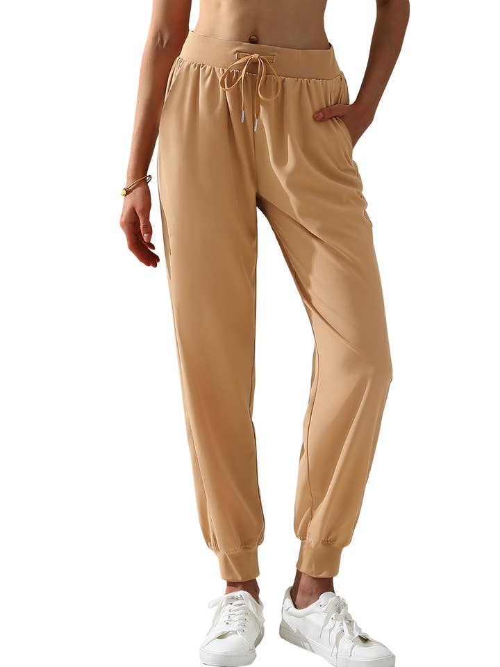 NINEXIS - Wholesale Pants - Women's - CWBLP423_Elastic Band Waist With Side Pocket Pants5