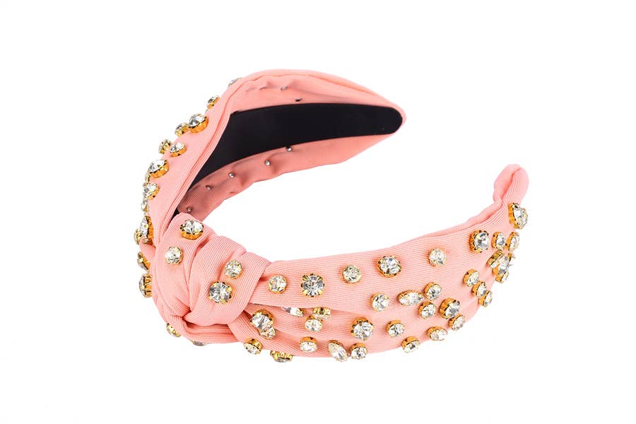 Nima Accessories Inc - Wholesale Fashion Headband - Women's - Ladies Solid Color Rhinestone Decorated Fashion Headband4