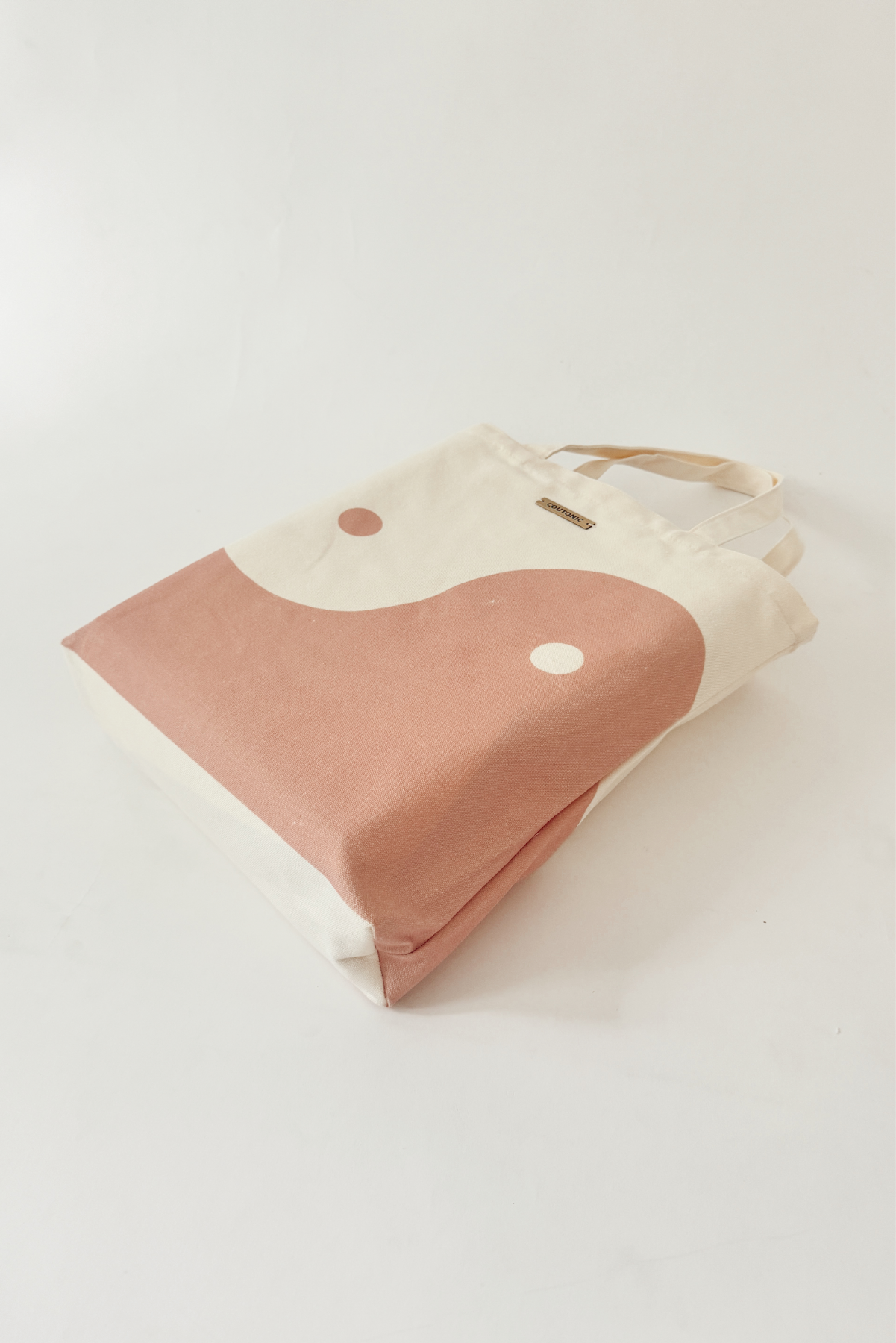 COUTONIC - Wholesale Tote Bag - Women's - Organic Cotton Seashell Pink Yin Yang Tote 2.02