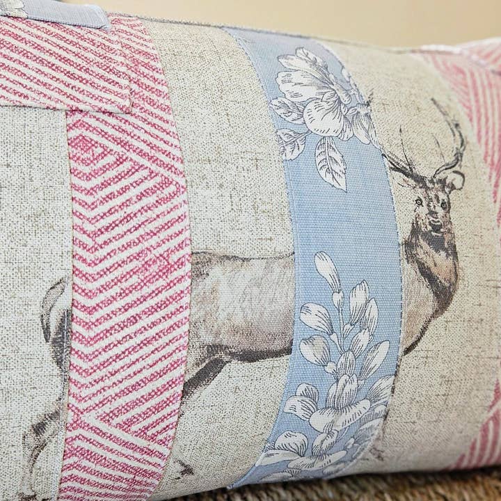 Unique Lumbar Pillow Cover - Red Blue Deer Christmas Cushion for wholesale by Miliva Home Store