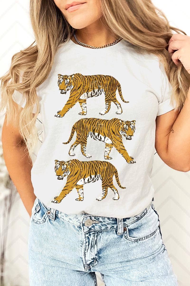 COLORBEAR – Engroshandel Grafisk t-shirt - Dame – Retro Tigers Grafisk T-shirt23