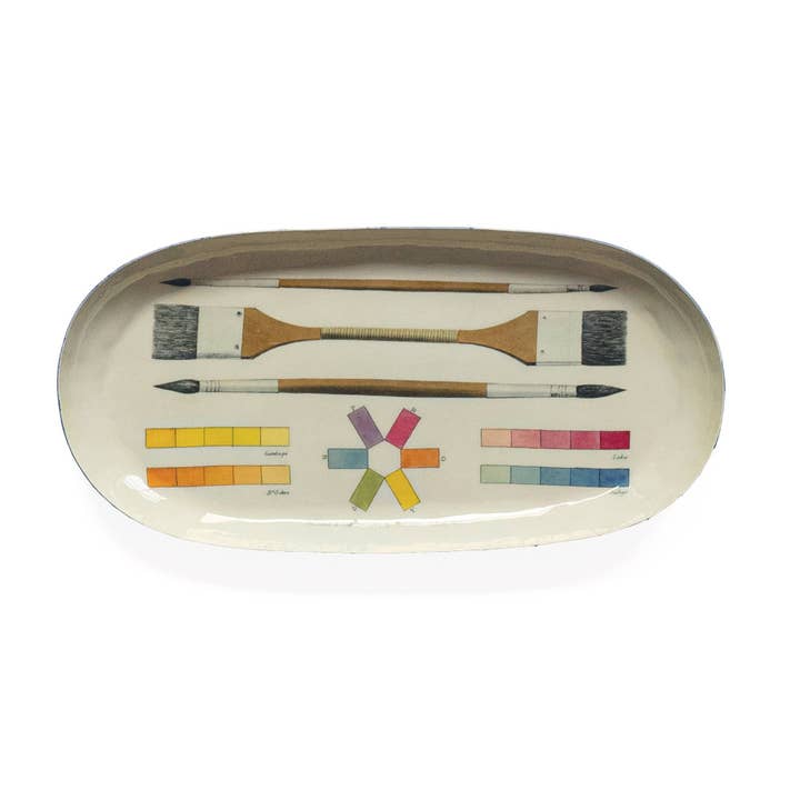 Oval Enamel Tray - The Art of Colouring for wholesale by Roomytown Inc