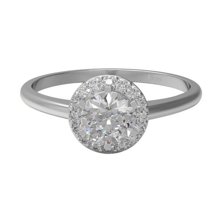 5MM Rund Moissanit 925 Sterling Sølv Jubilæumsring for engroshandel hos Star Joya