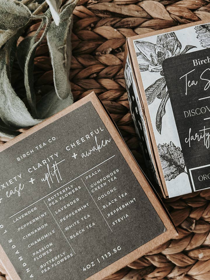 Loose Leaf Organic Tea Sampler Box - peppermint blends for wholesale by Birch Tea Co.