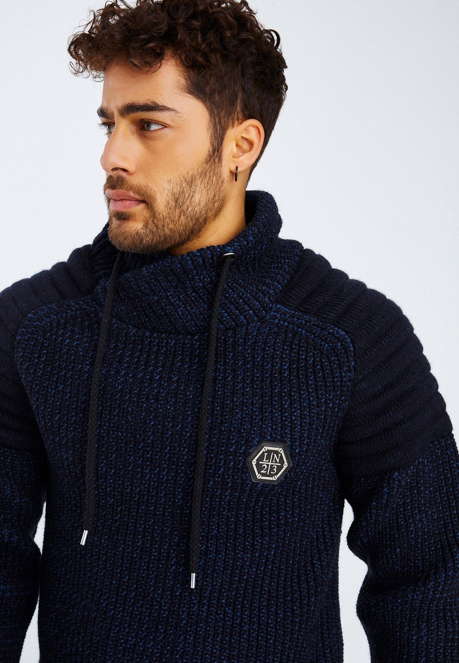 Leif Nelson GmbH - Wholesale Knit Sweater - Men's - Men's Knit Sweater Chunky Knit Shawl Collar LN-52354