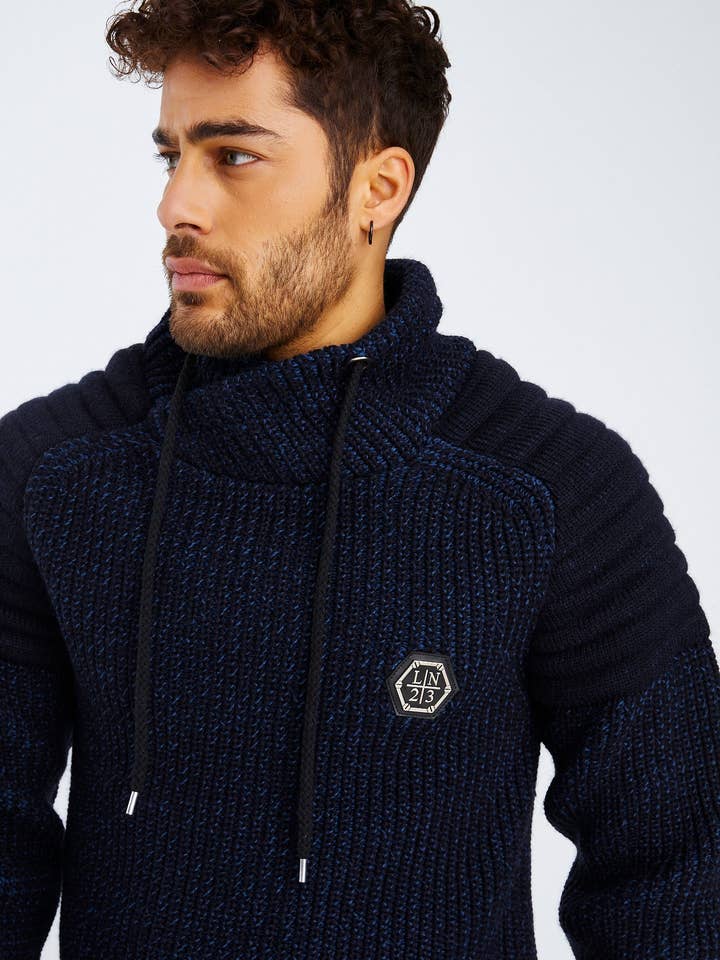 Leif Nelson GmbH - Wholesale Knit Sweater - Men's - Men's Knit Sweater Chunky Knit Shawl Collar LN-52354