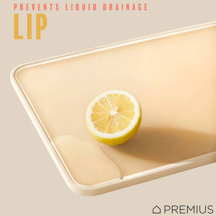 ShopBobbys - Wholesale Cutting board - PREMIUS Reversible Non-Slip Cutting Board with Grater, Orange-Cream, Medium, 9.44x14.3 Inches5