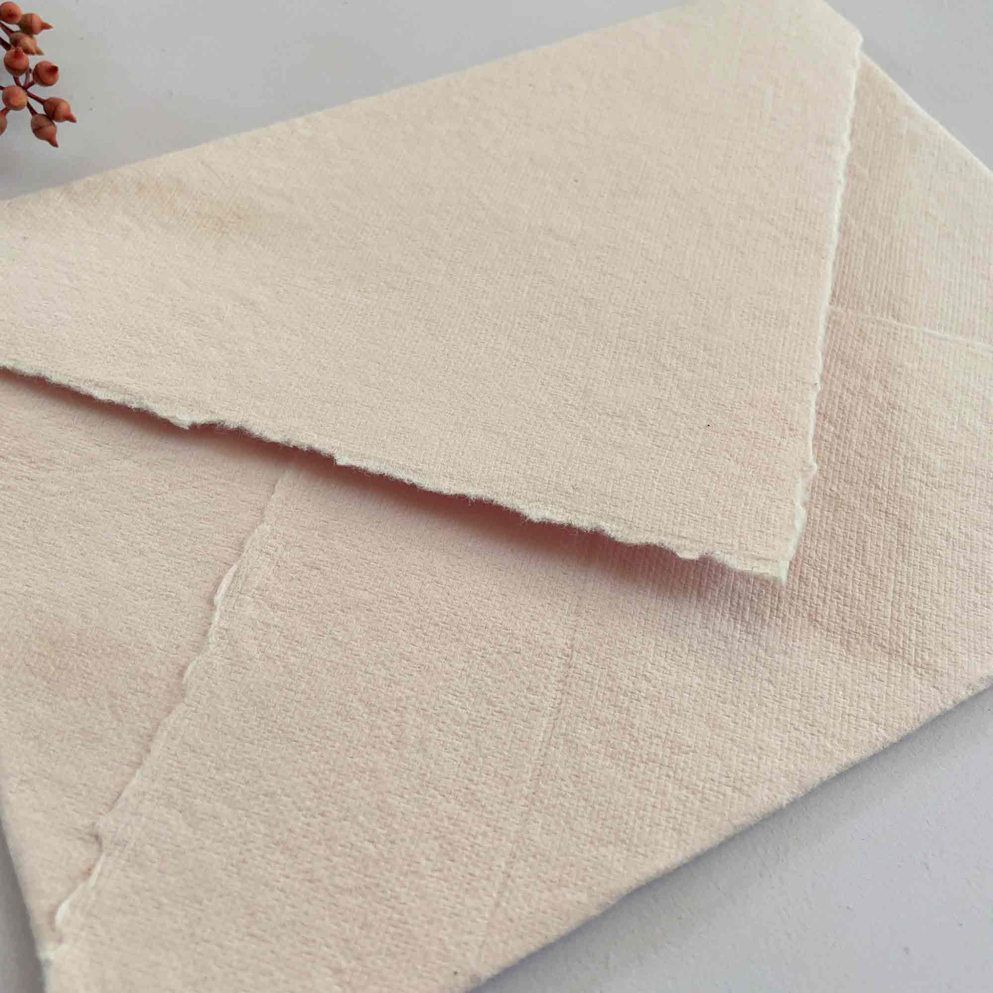 The Natural Paper Company - Wholesale Stationery/Notecard Set - Misty Rose Handmade Cotton Rag Paper, Card and Envelopes5
