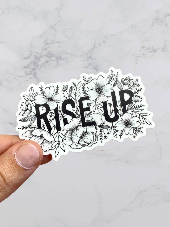 Autocollant Rise Up, vinyle imperméable pour la vente par Karen B Creations