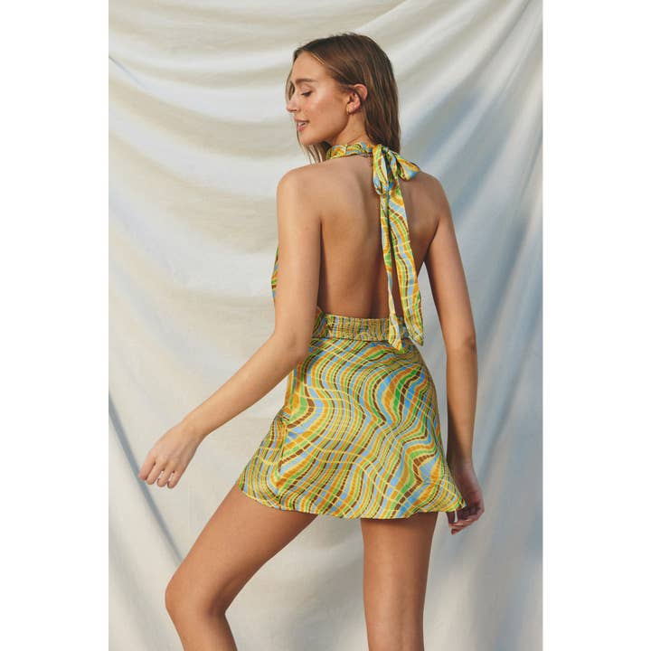 KIWI LEMON Disco Animal A Line Mini Skirt (1) for wholesale on Faire