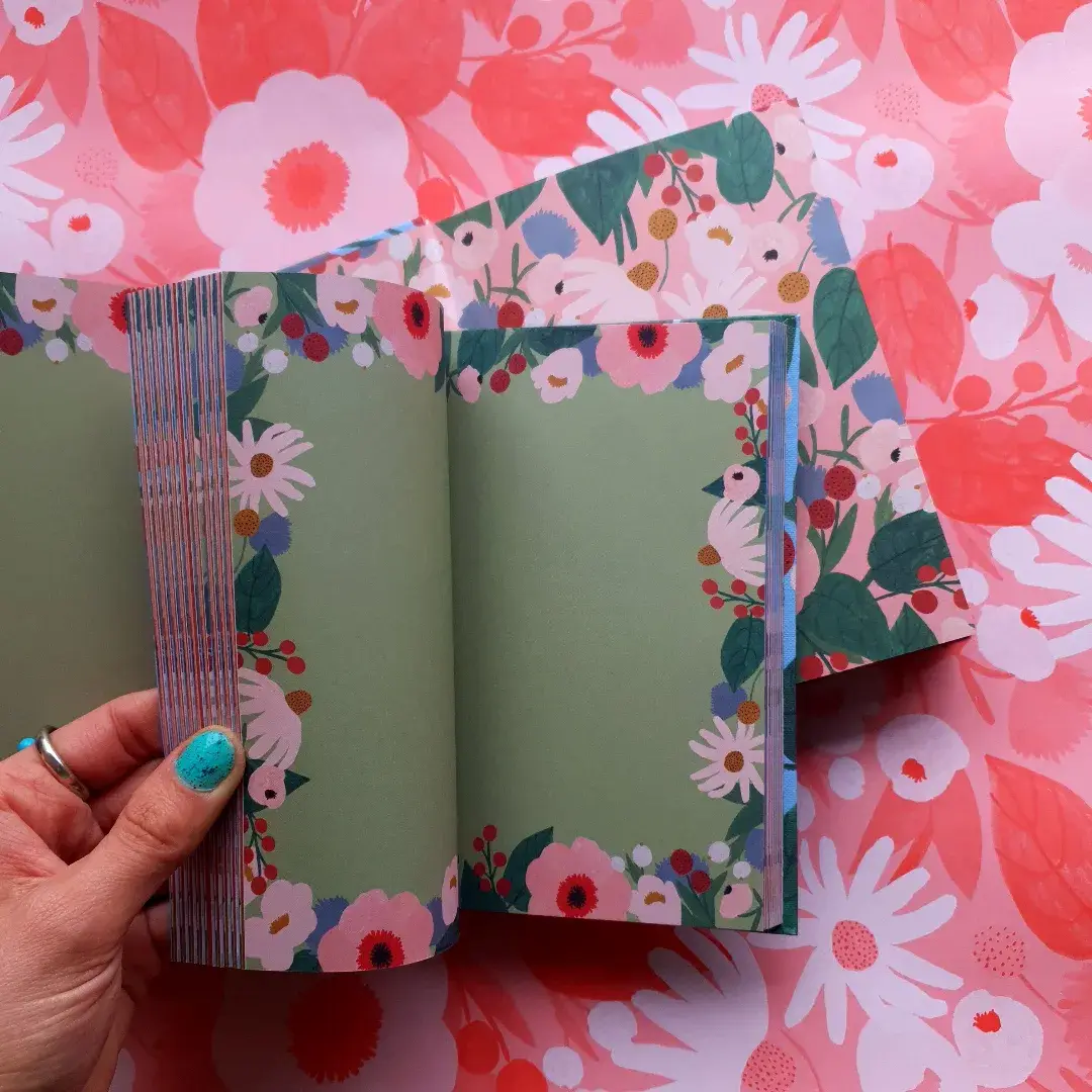 Roger La Borde - Wholesale Journal/Diary - Big Pink Illustrated Journal  - AS 05614