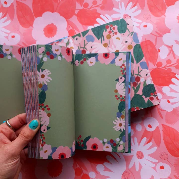 Roger La Borde - Wholesale Journal/Diary - Big Pink Illustrated Journal - AS 05614