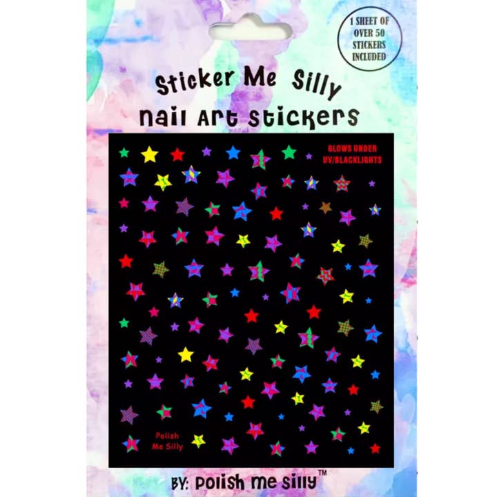 Autocollants à ongles Neon STAR pour la vente par Polish Me Silly