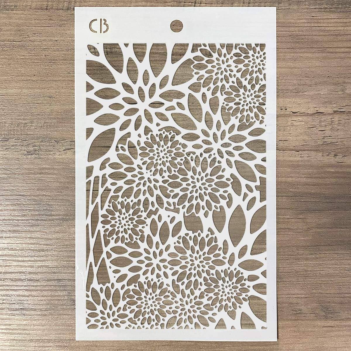 Ecstasy Crafts Distributing – wholesale Stencil/craft die – Ciao Bella Texture Stencil 5"x8" Poinsettia1