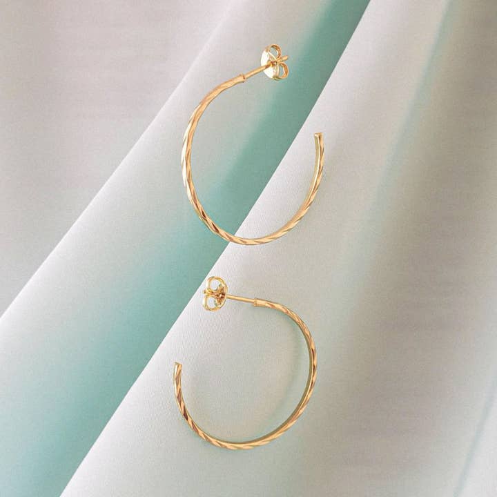 Aretes Aro en Espiral for wholesale by Bretoon