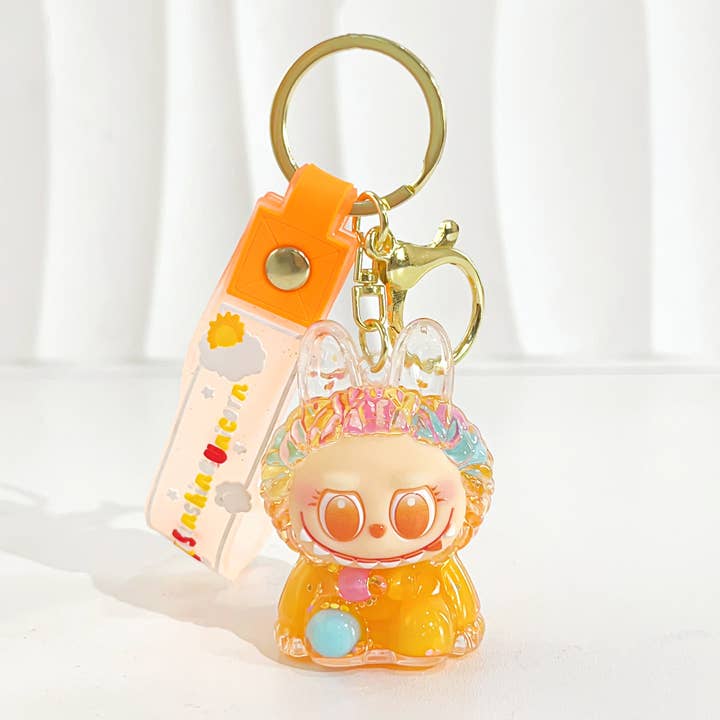 MKS America - Wholesale Keychain - Women's - Cute 3D Rabbit Keychain with Glitter and Wristlet Bag Charm17