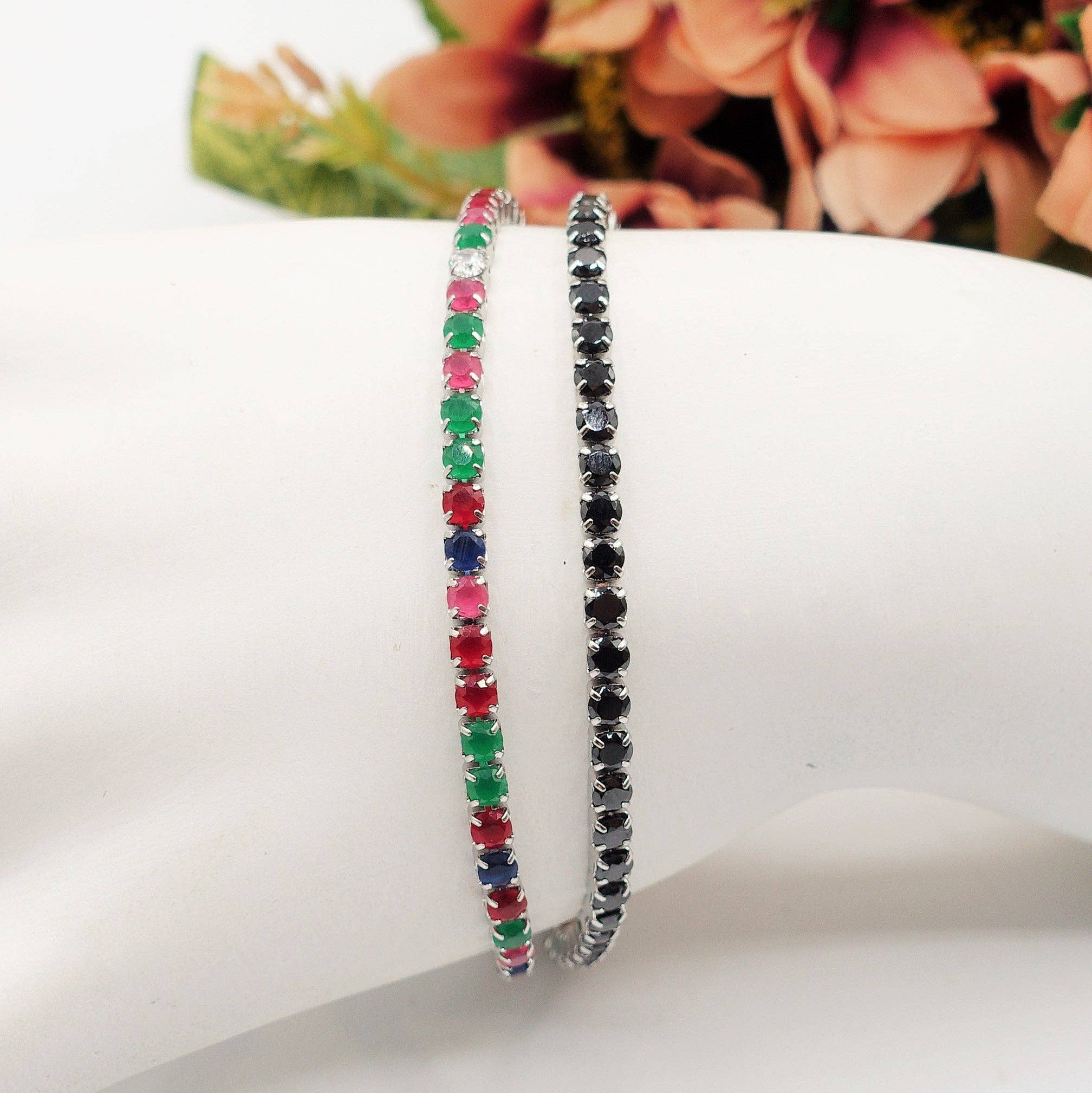 Daemon srls - Wholesale Tennisarmbanden - ALICIA ~ Tennisarmband van roestvrij staal met cubic zirconia14