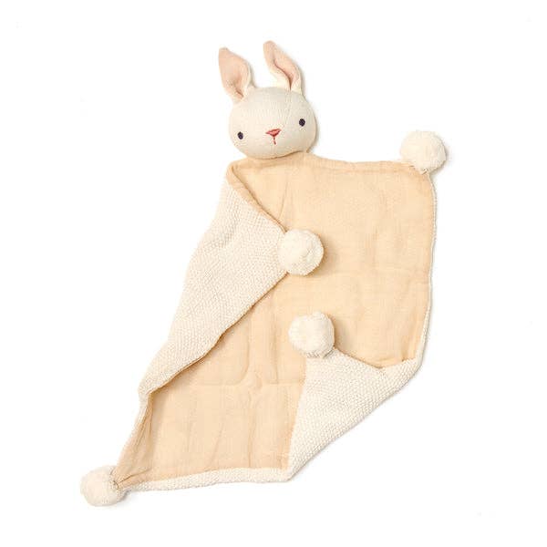 ThreadBear Design UK/EU - Wholesale Security/Cuddle Blanket - Baby - Baby Threads Cream Bunny - Organic Comforter 25cm