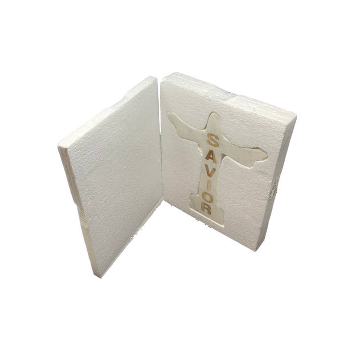 Wilco Home – wholesale Väggkors – Kristus Återlösare Marble Vägg/Bibel Figur/Cross w/Trä inlägg
