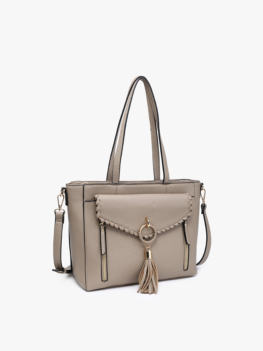 Jen & Co. - Wholesale Tote Bag - Women's - M2464 Phoebe Whipstitch Pocket Tote3