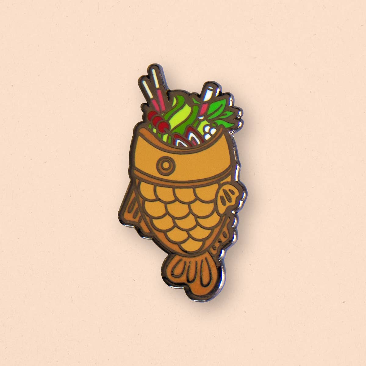 Cocktail Critters – Großhandel Anstecker/Button – Schrulliger Tiki Taiyaki Pin0
